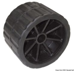 Side roller, black 75 mm Ø hole 17 mm - Artnr: 02.029.05 19