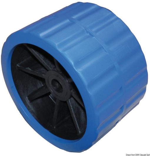 Side roller, blue 75 mm Ø hole 15 mm - Artnr: 02.029.06 7