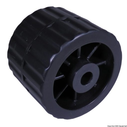 Side roller, black 75 mm Ø hole 15 mm - Artnr: 02.029.07 5