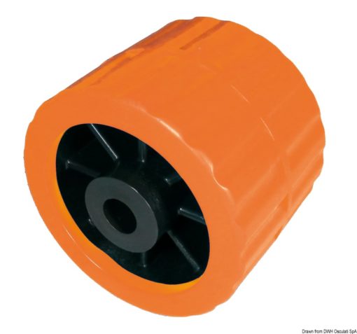 Central roller, orange 75 mm Ø hole 15 mm - Artnr: 02.029.04 6