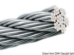 Wire rope AISI 316 19-wire 1.5 mm - Artnr: 03.171.15 9