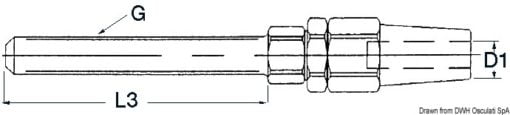 SS terminal for tensioners Ø 5 mm - Artnr: 05.004.10 3