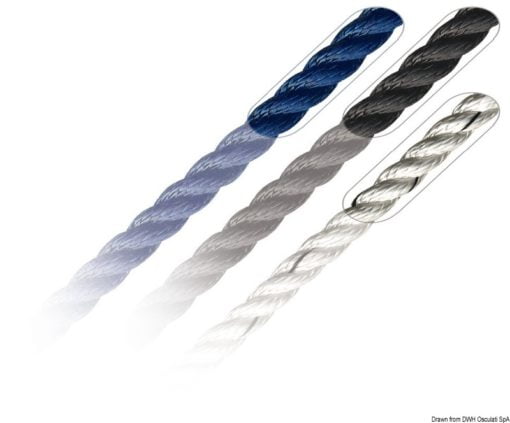 Marlow polyester mooring line black 10 mm - Artnr: 06.482.10 3