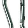 Carabiner hook polished AISI 316 no eye 10 mm - Artnr: 09.187.03 2