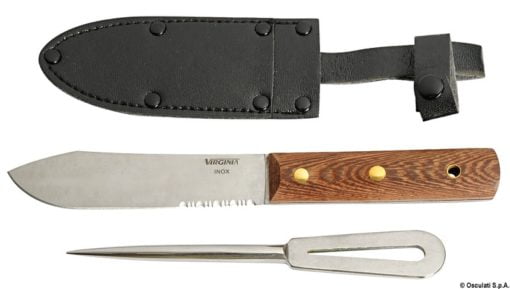 Set: SS knife + Marlin spike + leather cover - Artnr: 10.285.20 3