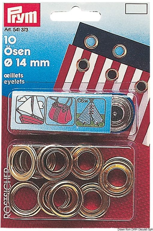 N. 40 brass eyelets 5.5 mm - Artnr: 10.372.05 3