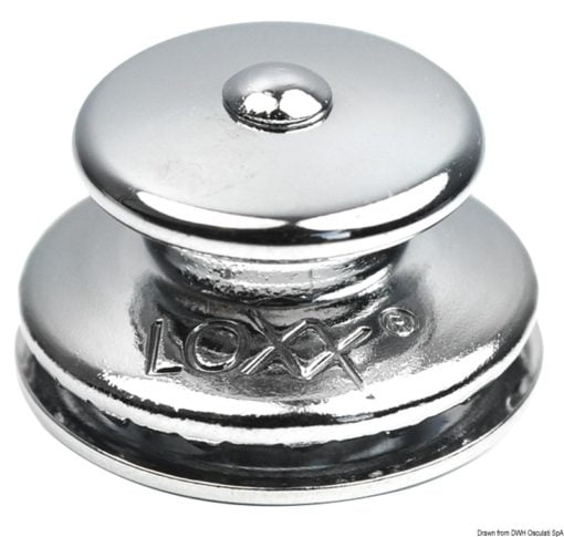 Loxx female snap fastener chromed brass 15 mm - Artnr: 10.440.02 14