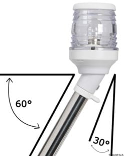 Snap lightpole and white plastic light - Artnr: 11.160.02 8