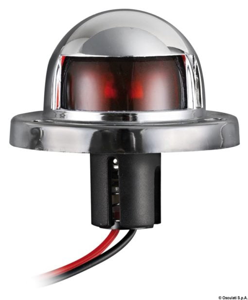 Red 112.5° navigation light made of chromed ABS - Artnr: 11.401.01 3