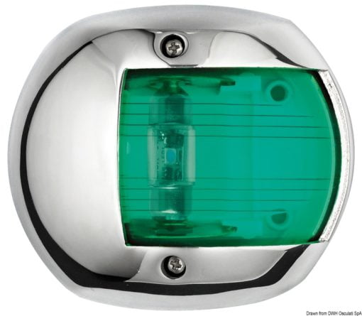 Compact 112.5° green led navigation light - Artnr: 11.446.02 3