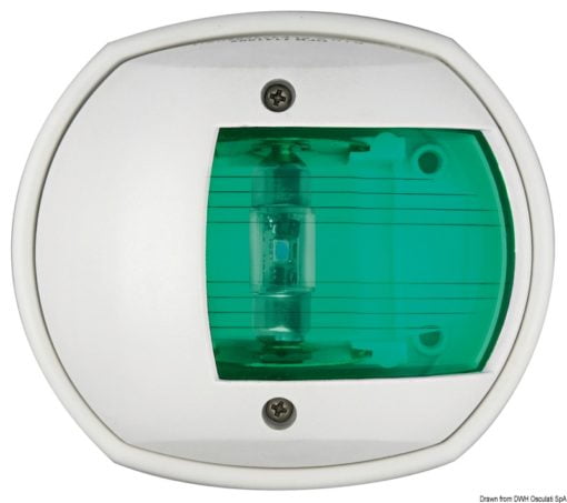 Compact LED navigation light, right RAL 7042 - Artnr: 11.448.62 8
