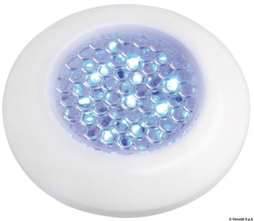 Watertight white ceiling light, blue LED light - Artnr: 13.179.11 3