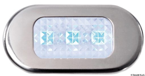 Polycarbonate courtesy light 3 blue LEDs - Artnr: 13.181.03 3