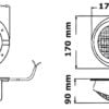 Platform ABS beam light straight version 24 V 50 W - Artnr: 13.257.24 1