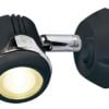 Articulated HI-POWER LED black spotlight 12/24 V - Artnr: 13.896.02 1