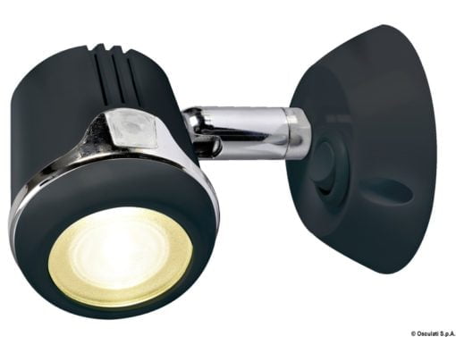 Articulated HI-POWER LED black spotlight 12/24 V - Artnr: 13.896.02 3