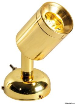 Articulated spotlight polished brass 1 x 3 W HD - Artnr: 13.904.02 8