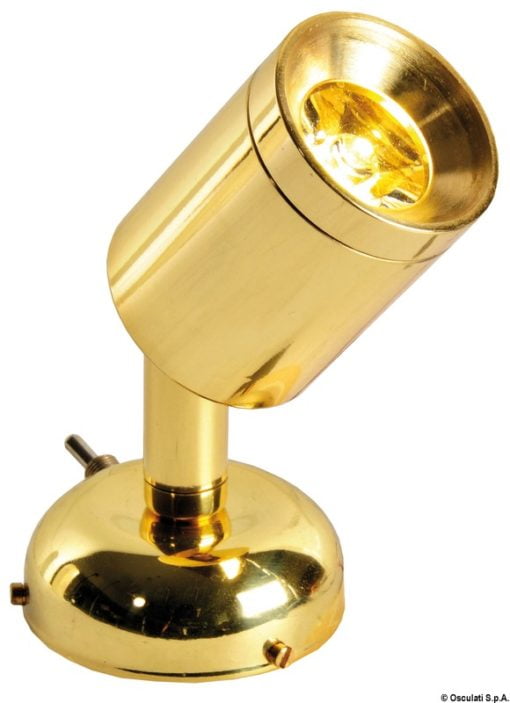 Articulated spotlight polished brass 1 x 1 W HD - Artnr: 13.900.02 3