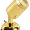 Articulated spotlight polished brass 1 x 3 W HD - Artnr: 13.904.02 2