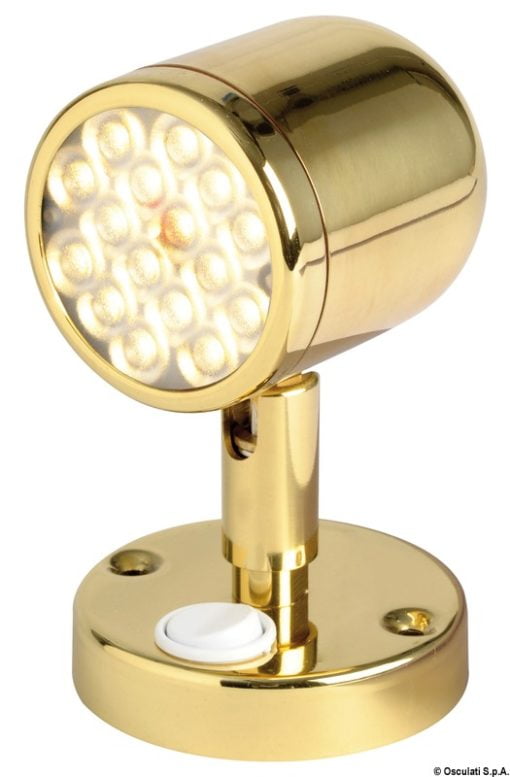 Articulated spotlight polished brass w. switch - Artnr: 13.947.11 3