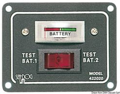 2-battery panel with tester, watertight - Artnr: 14.100.04 7