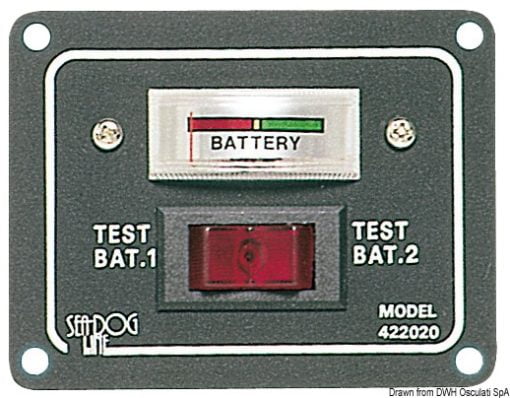 2-battery panel with tester, digital - Artnr: 14.100.05 5
