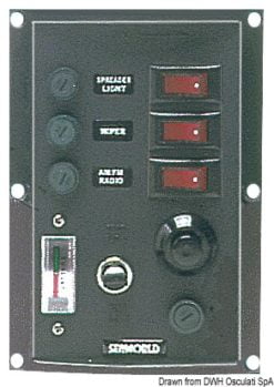 Vertical control panel 6 switches 6 fuses - Artnr: 14.103.38 8