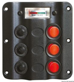 Wave electric control panel 5 + 12 V voltmeter - Artnr: 14.104.07 15