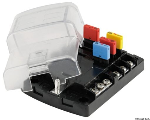 Polycarbonate fuse holder box 12 seats - Artnr: 14.183.12 5