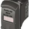 Dual USB plug + voltmeter - Artnr: 14.195.61 2