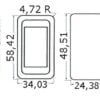 Plastic bezel for switch, right/left insert - Artnr: 14.197.31 2