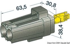 Watertight connector Faston male 4/6 mm² - Artnr: 14.231.20 12