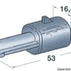 Plastic watertight connector male 1 pole - Artnr: 14.235.20 2