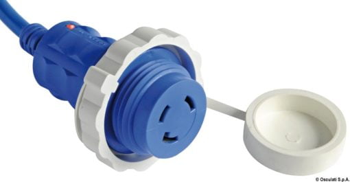 Pre-mounted cap + cable blue 10 m 16 A - Artnr: 14.334.50 3