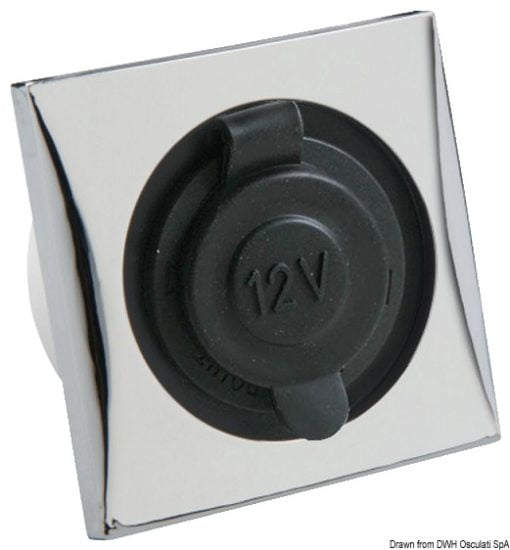 Watertight lighter power socket, white - Artnr: 14.491.01 5