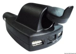 Double articulated plug w. USB connection - Artnr: 14.517.14 12