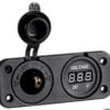 Digital voltmeter and power outlet recess mounting - Artnr: 14.517.21 2
