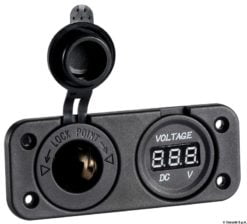 Digital voltmeter and ammeter, p. outlet 12V, USB - Artnr: 14.517.28 14