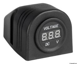 Digital voltmeter and power outlet flat mounting - Artnr: 14.517.32 7