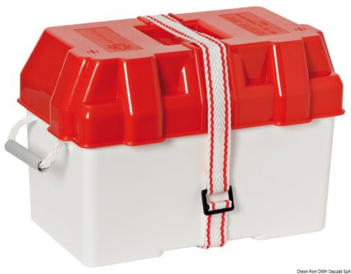 Battery box white/red moplen 100 A - Artnr: 14.546.01 3