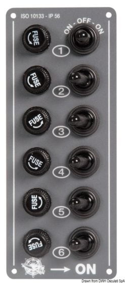 Electric control panel 5 switches + lighter plug - Artnr: 14.703.00 7