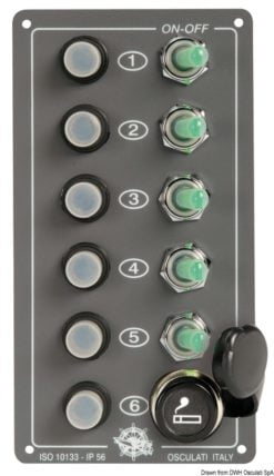 Elite electric control panel 6 switches - Artnr: 14.700.00 7