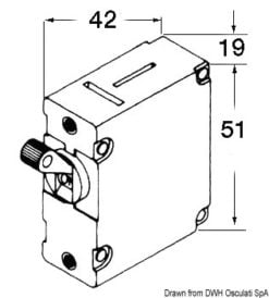 Airpax hydraulic magnetic circuit breake lever 50A - Artnr: 14.736.50 5