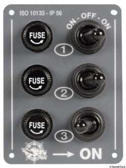 3-switch electric control panel - Artnr: 14.801.00 7