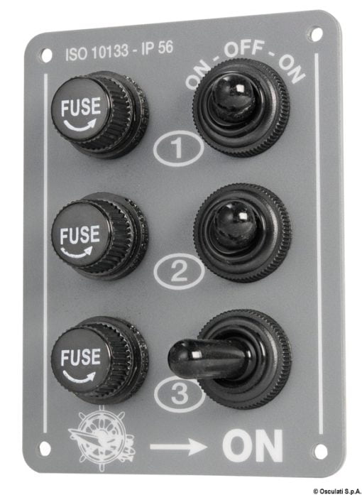 3-switch electric control panel - Artnr: 14.801.00 3