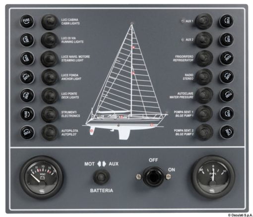 Control panel thermo-magnetic switches powerboat - Artnr: 14.809.00 5
