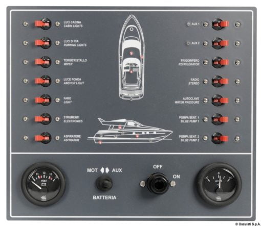 14 switches panel, sail boat - Artnr: 14.808.01 5