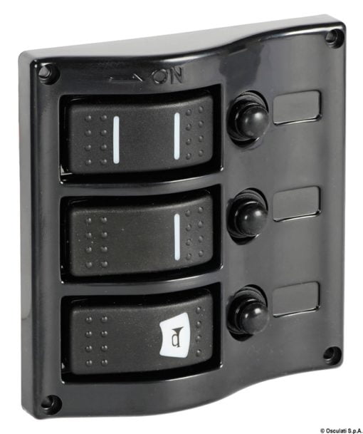Control panel 5 flush rocker switches pol.graphite - Artnr: 14.843.05 7