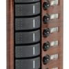 Control panel 9 flush rocker switches mahogany - Artnr: 14.844.09 1
