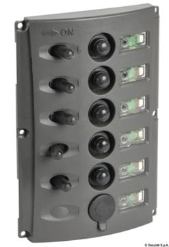 Electric panel w/automatic fuses and double LED - Artnr: 14.850.04 7